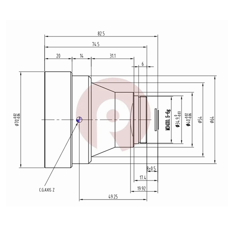 Атермальная линза FL 75 мм F1.2 LWIR для детектора 640x480-17um