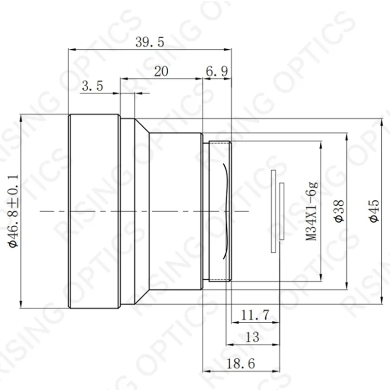 атермальный объектив LWIR 40 мм F1.0 с разрешением 640X480-17um