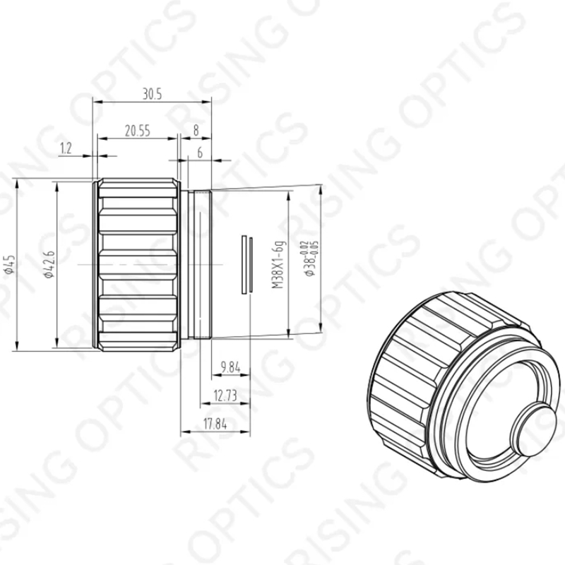 FL25mm F1.0 тепловой объектив для инфракрасного прицела