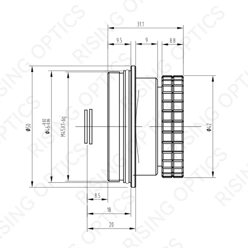 FL25mm F1.1 LWIR объектив тепловизионного прицела для 640x512-17um