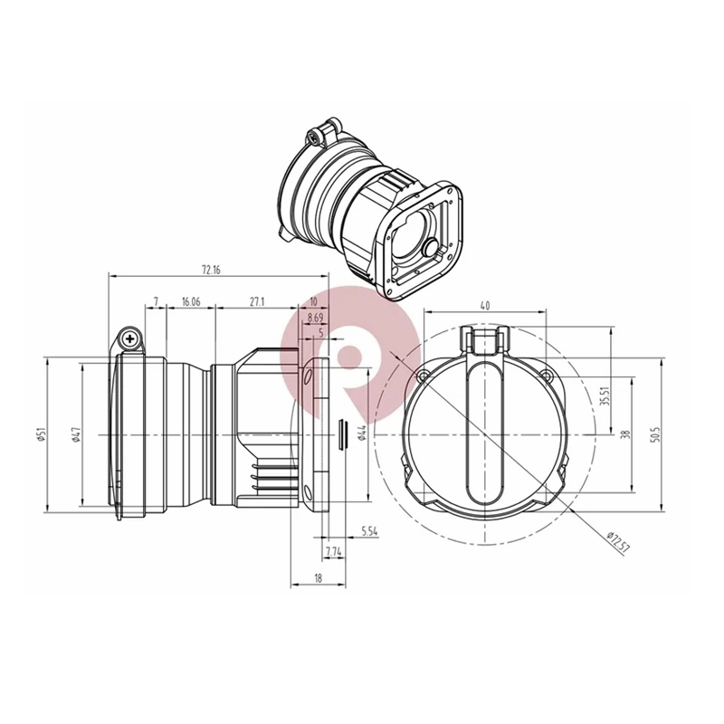 FL50mm F1.1 Инфракрасный прицельный объектив для детектора 384x288-17um