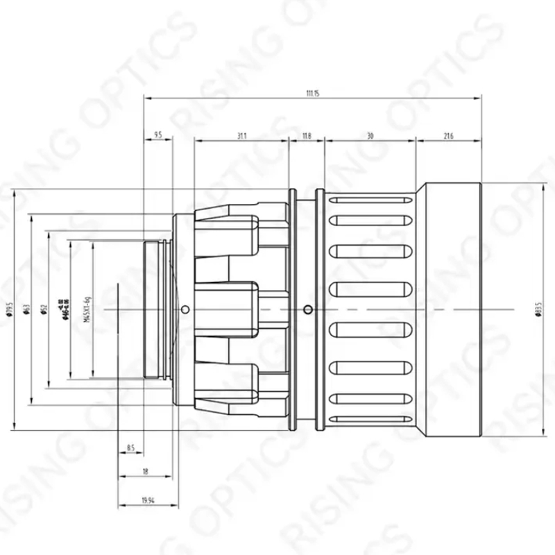 FL100mm F1.0 длинноволновый инфракрасный прицельный объектив для 640x512-17um